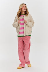 Shades of Dusk quilted bomber jacket